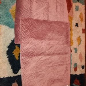2 deep mauve velvet shams